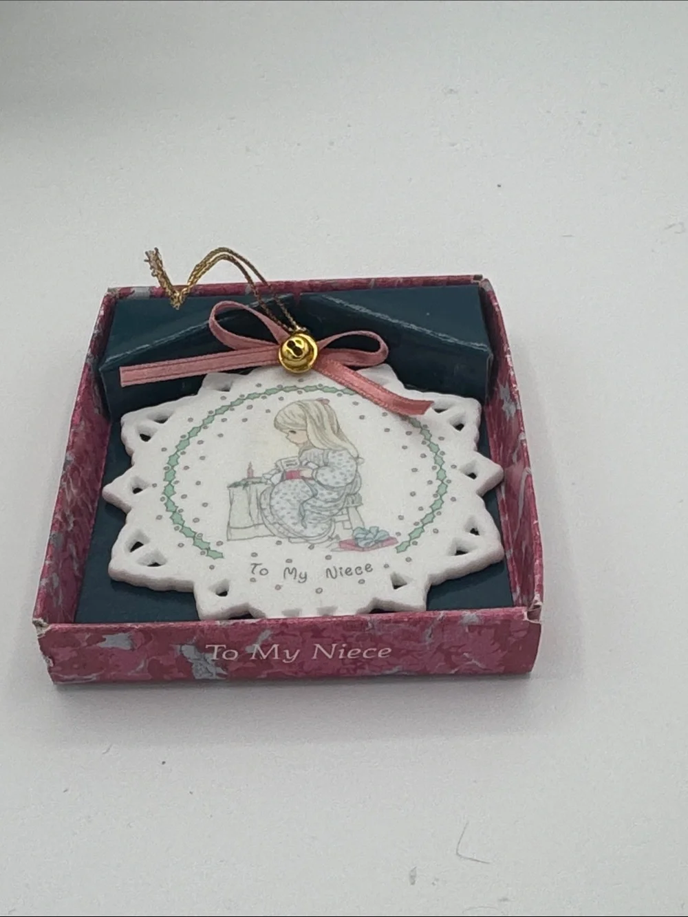 Precious Moments 1991 Snowflake Ornament To My Niece Box 234192 Samuel Butcher